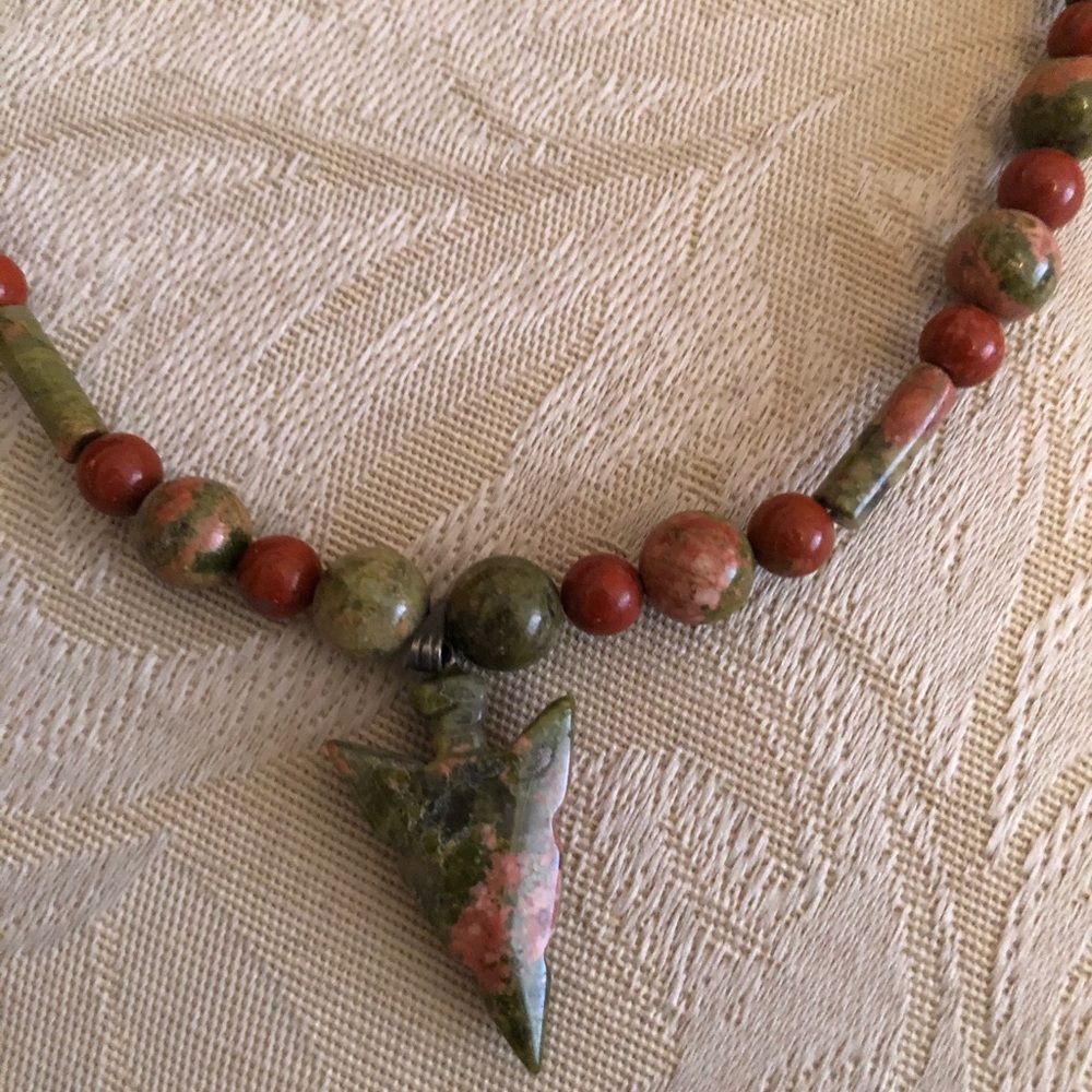 Stone bead necklace